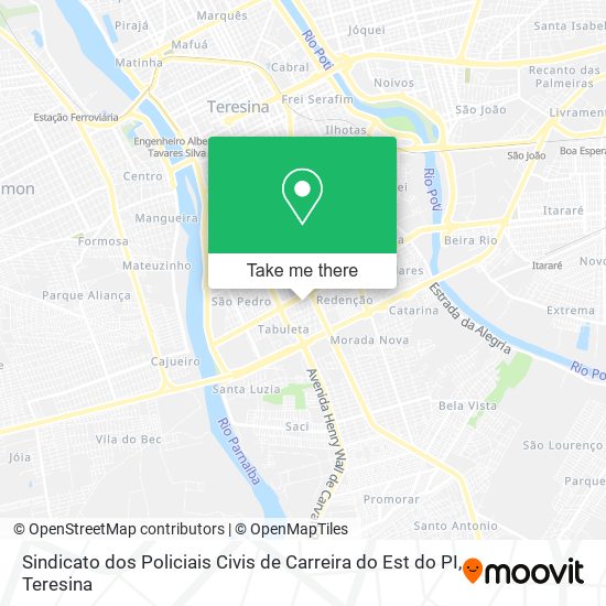 Sindicato dos Policiais Civis de Carreira do Est do PI map