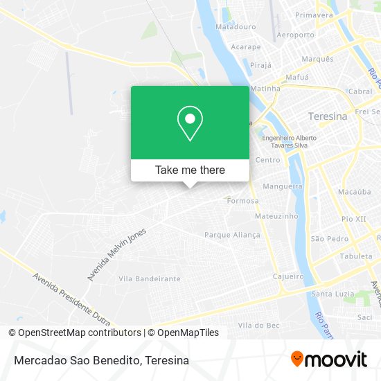 Mercadao Sao Benedito map