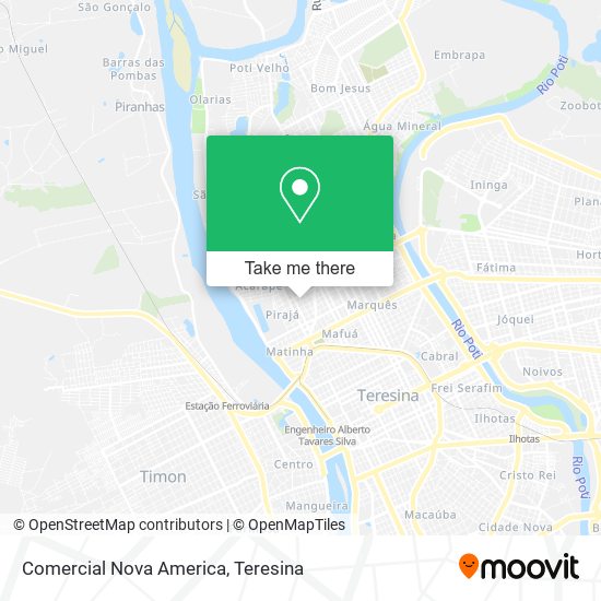 Comercial Nova America map