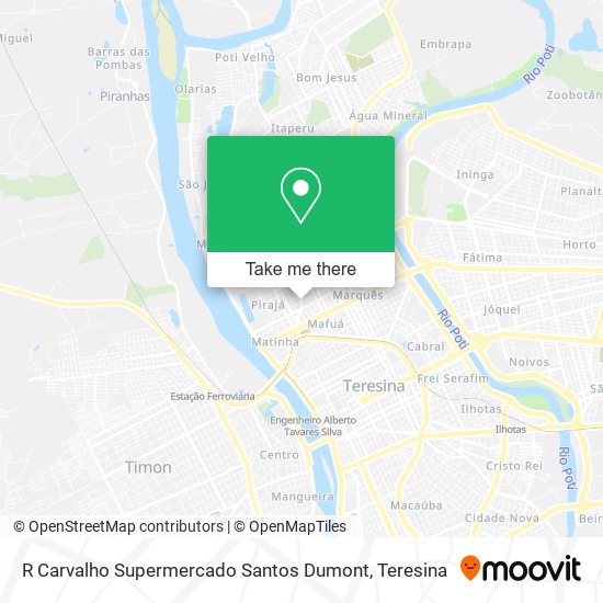 R Carvalho Supermercado Santos Dumont map