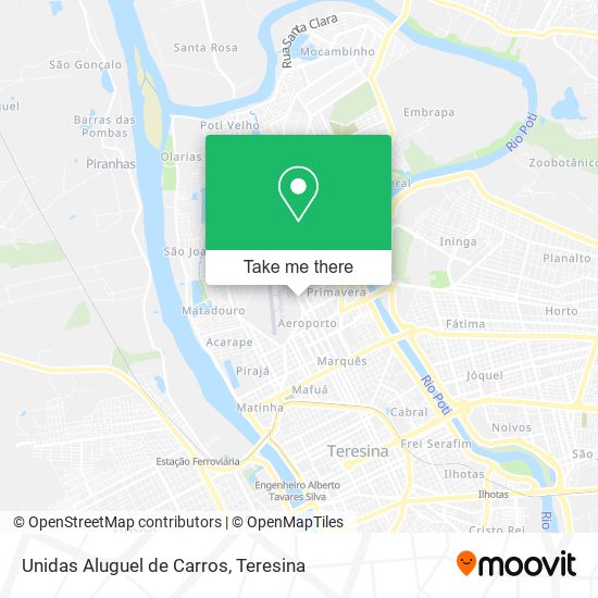 Unidas Aluguel de Carros map