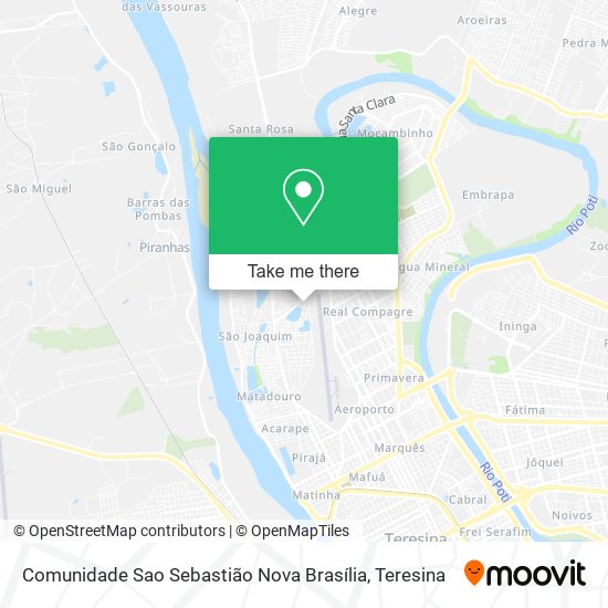 Comunidade Sao Sebastião Nova Brasília map