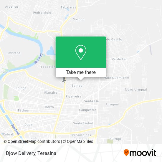 Djow Delivery map