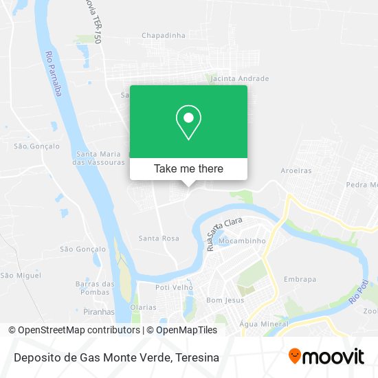 Deposito de Gas Monte Verde map