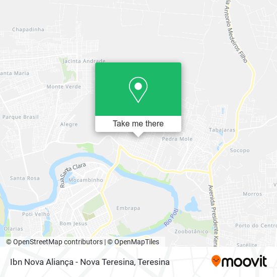 Ibn Nova Aliança - Nova Teresina map