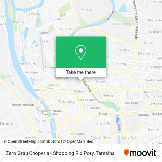 Zero Grau Choperia - Shopping Rio Poty map
