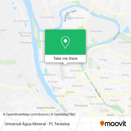 Universal Água Mineral - PI map