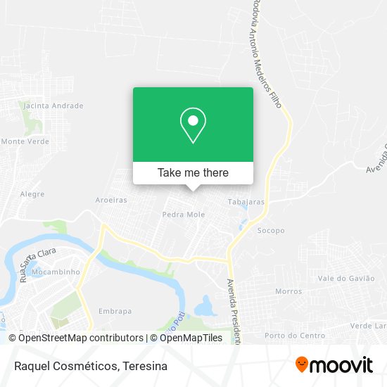 Raquel Cosméticos map