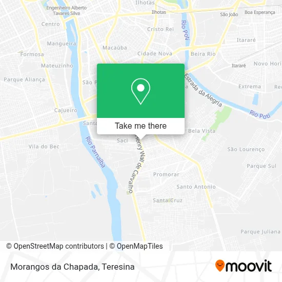 Morangos da Chapada map
