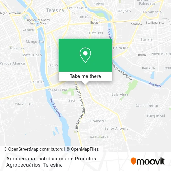 Agroserrana Distribuidora de Produtos Agropecuários map