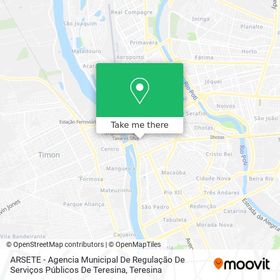 ARSETE - Agencia Municipal De Regulação De Serviços Públicos De Teresina map