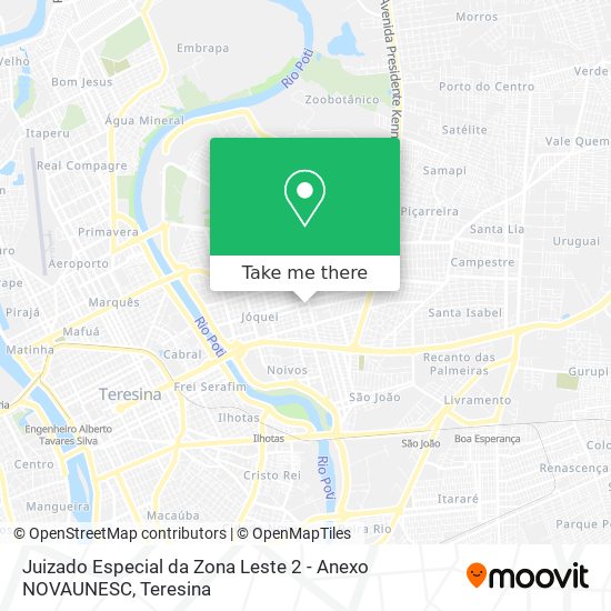 Juizado Especial da Zona Leste 2 - Anexo NOVAUNESC map