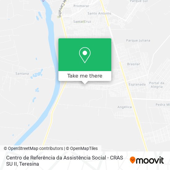 Mapa Centro de Referência da Assistência Social - CRAS SU II