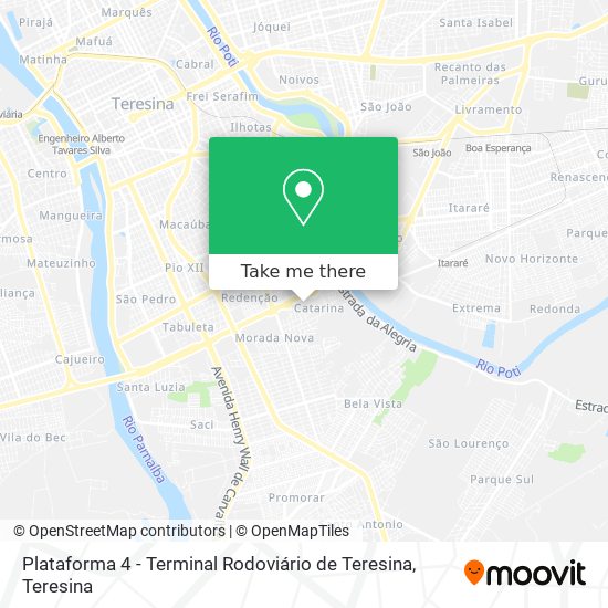 Mapa Plataforma 4 - Terminal Rodoviário de Teresina