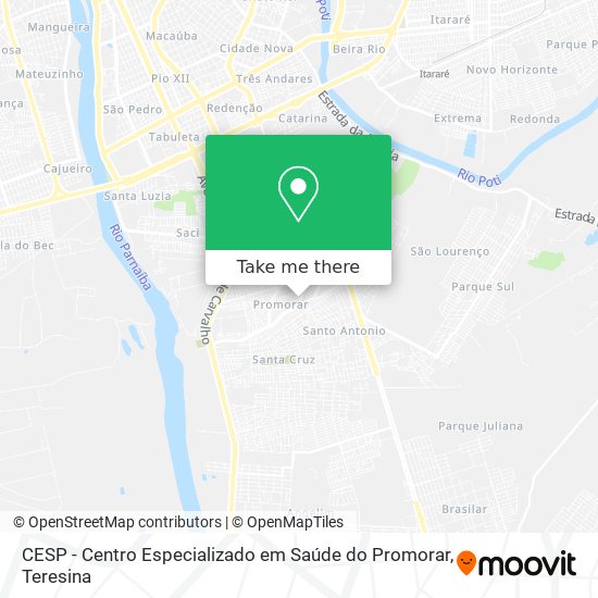 Mapa CESP - Centro Especializado em Saúde do Promorar