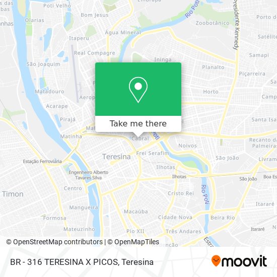 Mapa BR - 316 TERESINA X PICOS