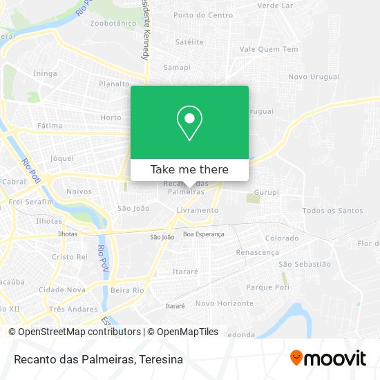 Recanto das Palmeiras map