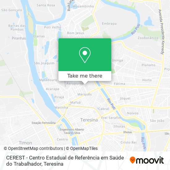 Mapa CEREST - Centro Estadual de Referência em Saúde do Trabalhador