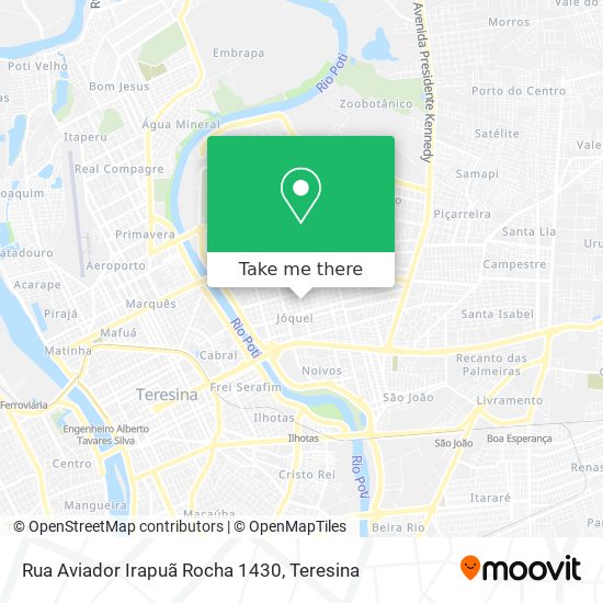Mapa Rua Aviador Irapuã Rocha 1430