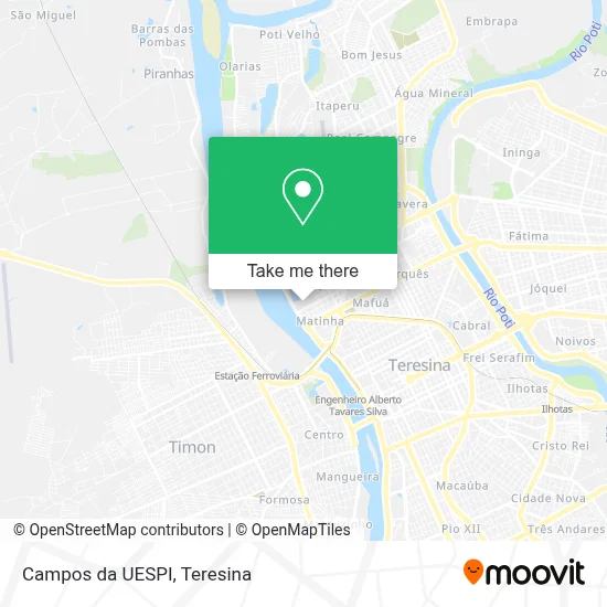 Campos da UESPI map