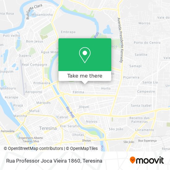 Mapa Rua Professor Joca Vieira 1860