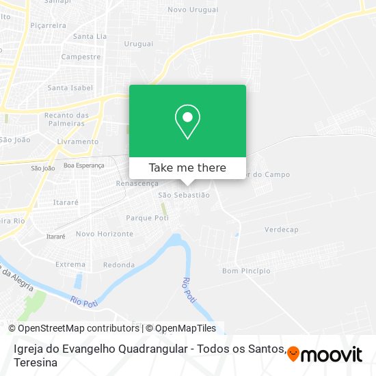 Igreja do Evangelho Quadrangular - Todos os Santos map