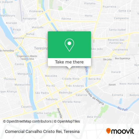 Comercial Carvalho Cristo Rei map