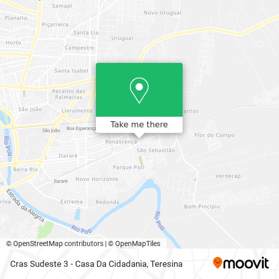 Cras Sudeste 3 - Casa Da Cidadania map