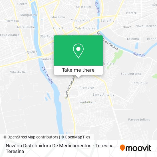 Mapa Nazária Distribuidora De Medicamentos - Teresina