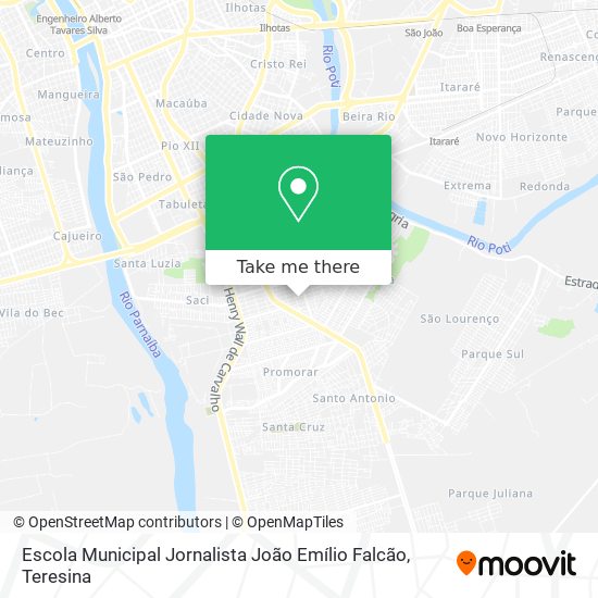 Mapa Escola Municipal Jornalista João Emílio Falcão