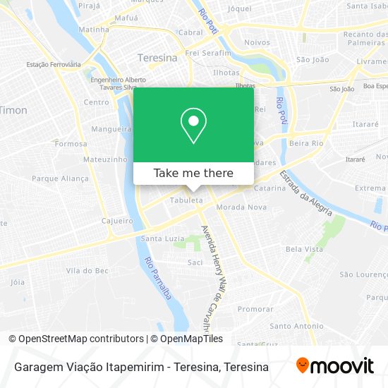 Garagem Viação Itapemirim - Teresina map