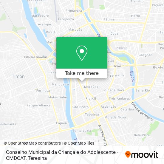 Conselho Municipal da Criança e do Adolescente - CMDCAT map