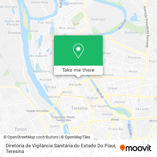 Mapa Diretoria de Vigilância Sanitária do Estado Do Piauí