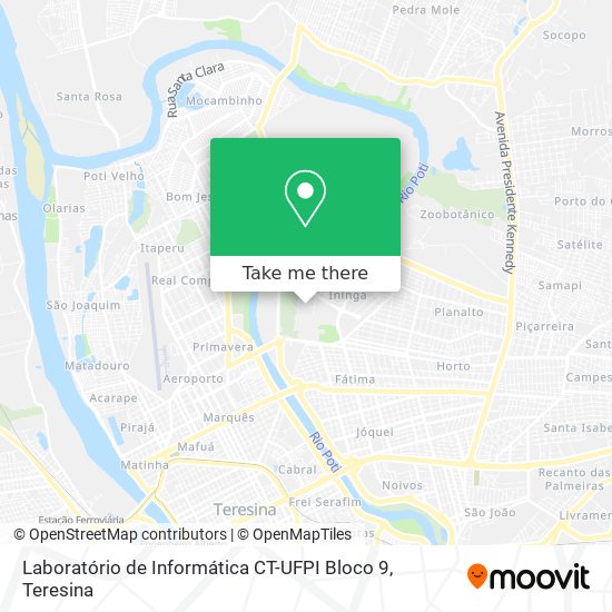 Laboratório de Informática CT-UFPI Bloco 9 map