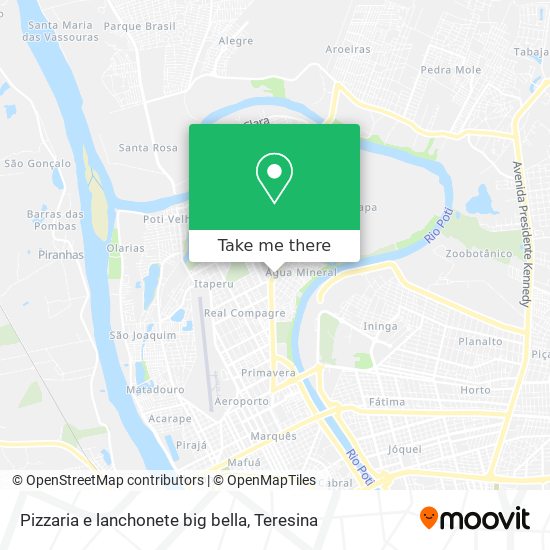 Pizzaria e lanchonete big bella map