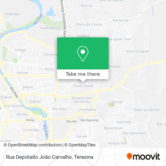 Mapa Rua Deputado João Carvalho