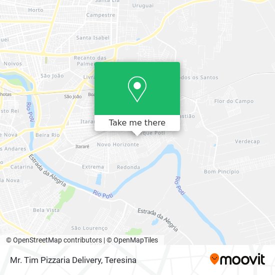 Mapa Mr. Tim Pizzaria Delivery
