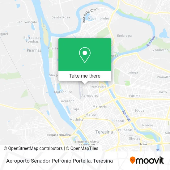 Aeroporto Senador Petrônio Portella map