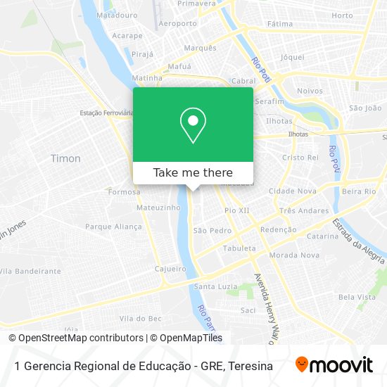 1 Gerencia Regional de Educação - GRE map