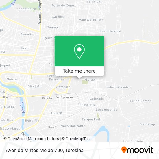 Mapa Avenida Mirtes Melão 700