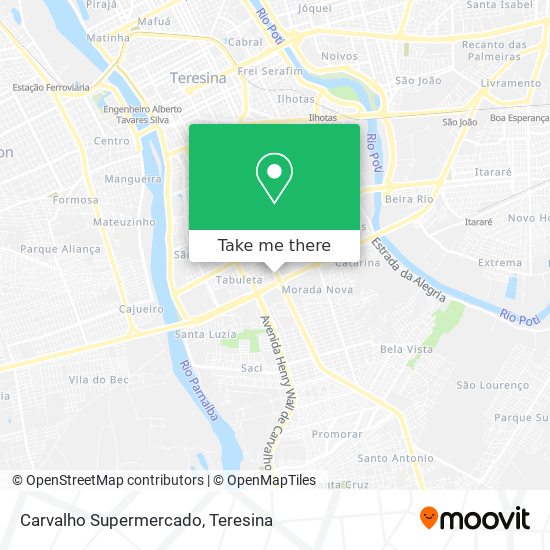 Carvalho Supermercado map