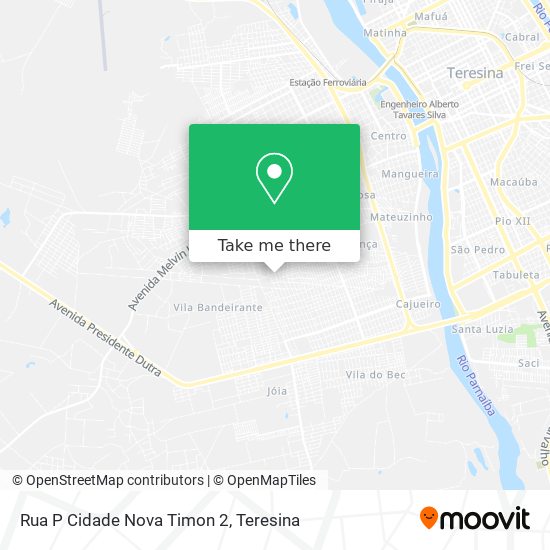 Rua P Cidade Nova Timon 2 map