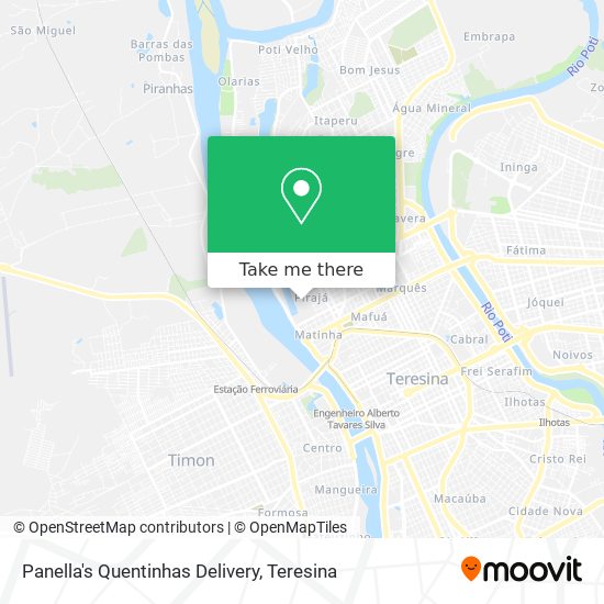 Panella's Quentinhas Delivery map
