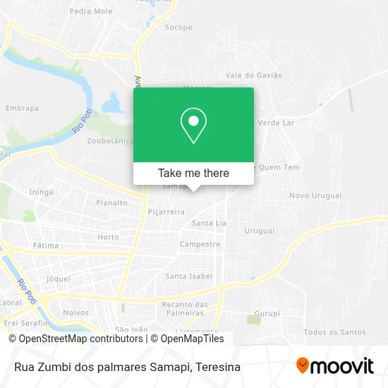 Rua Zumbi dos palmares Samapi map