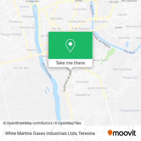 White Martins Gases Industriais Ltda map