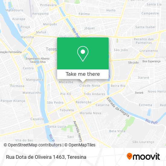 Rua Dota de Oliveira 1463 map