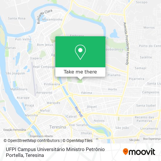 Mapa UFPI Campus Universitário Ministro Petrônio Portella