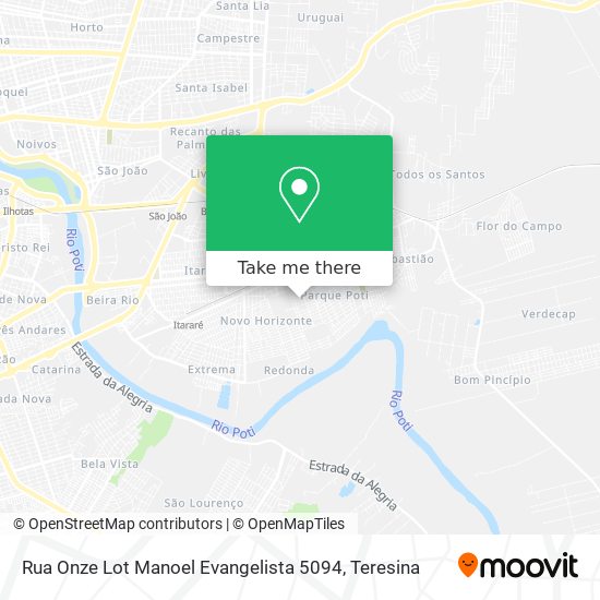 Mapa Rua Onze Lot Manoel Evangelista 5094