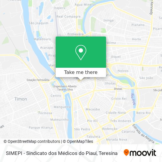 SIMEPI - Sindicato dos Médicos do Piauí map