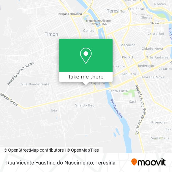 Mapa Rua Vicente Faustino do Nascimento